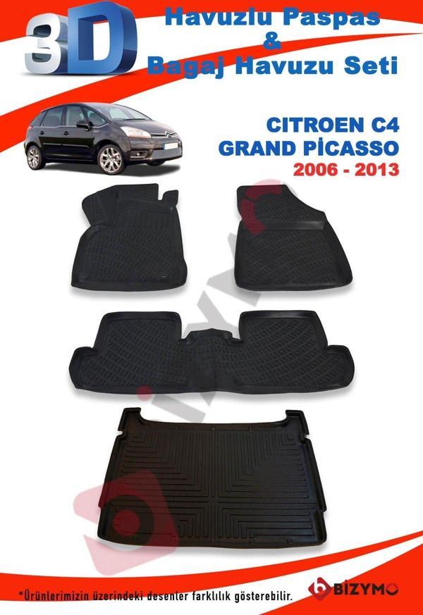 Citroen C4 Grand Picasso 2006-2013 Paspas ve Bagaj Havuzu Seti - Image 1