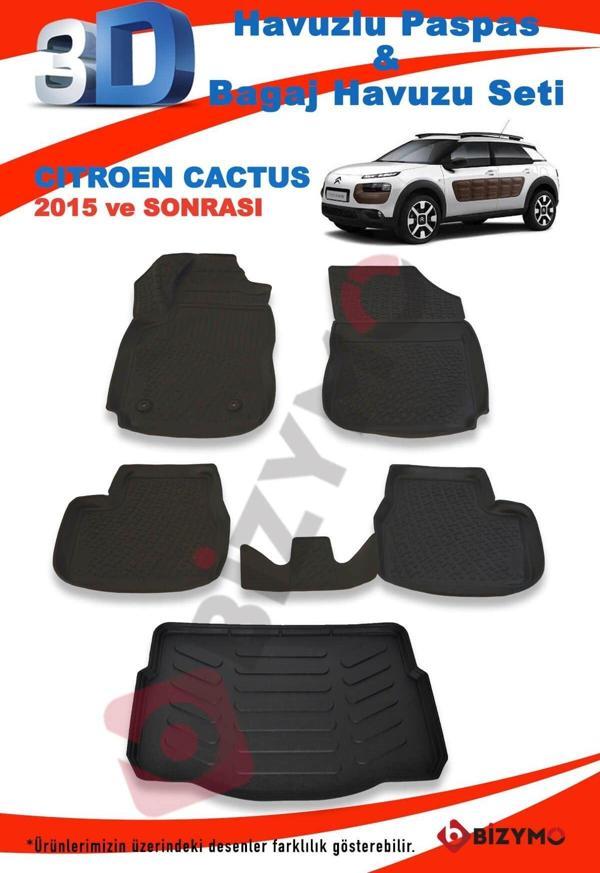 Citroen Cactus 2015 Ve Sonrası Paspas Ve Bagaj Havuzu Seti - Image 1