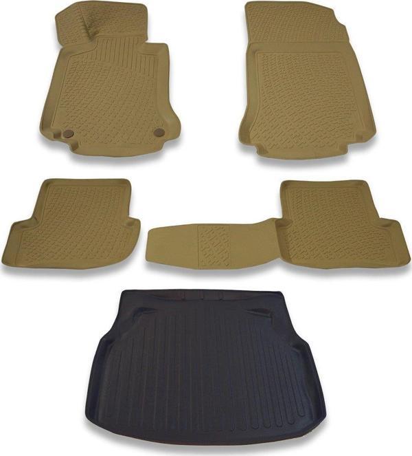 Mercedes C Serisi W204 Sedan Plastik 2007-2013 Bej Paspas ve Bagaj Havuzu Seti - Image 1
