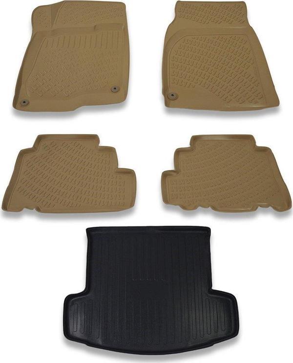 Chevrolet Captiva 2007 Ve Sonrası Bej Paspas ve Bagaj Havuzu Seti - Image 1