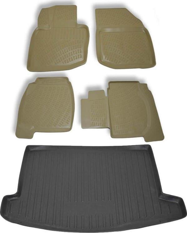 Honda Civic Hb 2006-2012 Bej Havuzlu Paspas ve Bagaj Seti Bizymo - Image 1