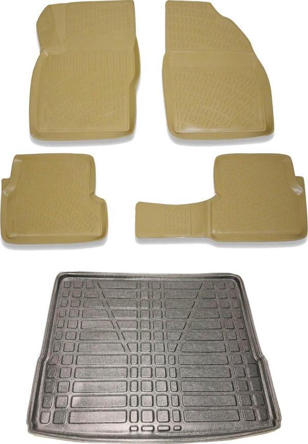 Ford Focus 2 Stw 2005-11 Bej Havuzlu Paspas ve Bagaj Seti Bizymo - Image 1