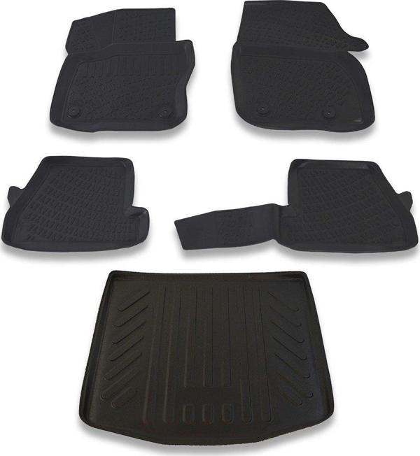 Ford Focus 4 Kalın Stepne Sedan 2015 Ve Sonrası Paspas ve Bagaj Havuzu Seti - Image 1