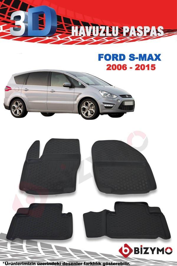 Ford S-Max 2006-2015 Ve Sonrası 3D Paspas Takımı Bizymo - Image 1