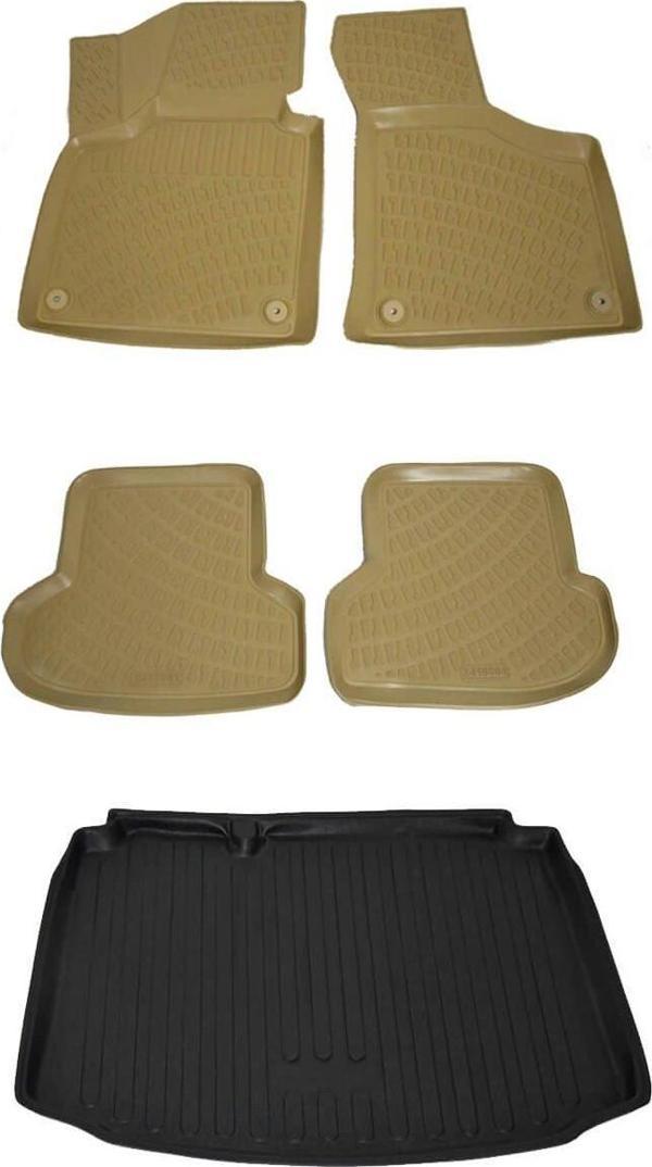 Audi A3 2006 - 2012 Bej Havuzlu Paspas ve Bagaj Seti Bizymo - Image 1