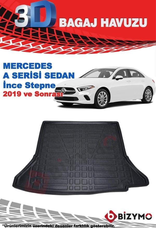 Mercedes A Serisi Sedan Stepneli 2019+ 3D Bagaj Havuzu Bizymo - Image 1