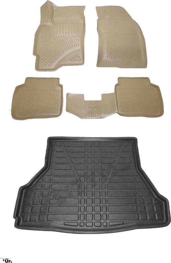 Ford Mondeo Sedan 2001-2007 3D Havuzlu Bej Paspas ve Bagaj Havuzu - Image 1