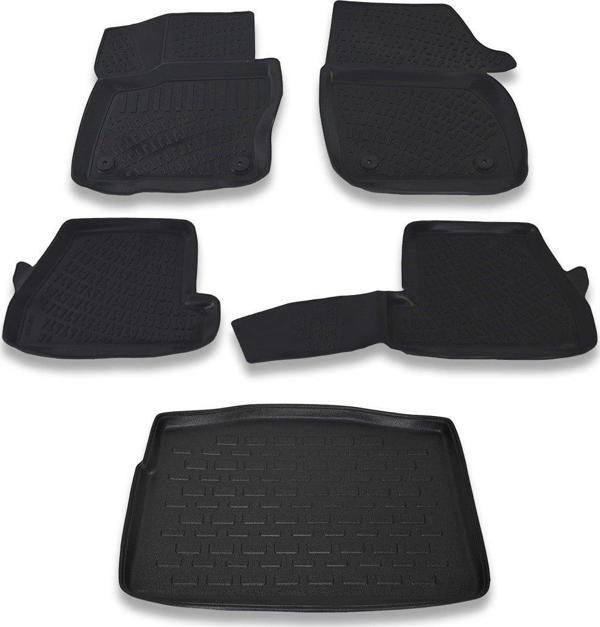 Ford Focus 3 Hb İnce Stepne 2011-2014 Paspas ve Bagaj Havuzu Seti - Image 1
