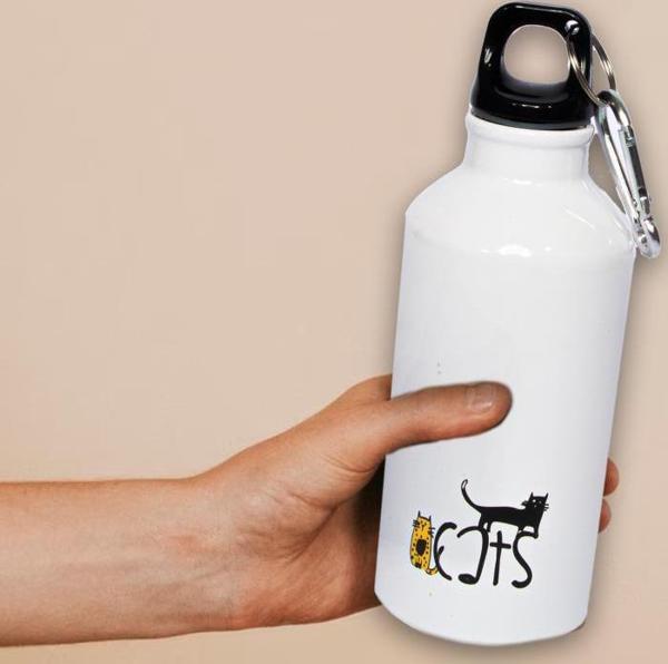 Biggdesign Cats Karabinerli Alüminyum Matara 400 ml. - Image 1