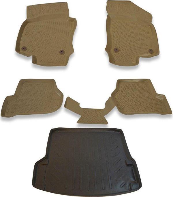 Skoda Octavia A5 2005-2012 Bej Paspas ve Bagaj Havuzu Seti - Image 1