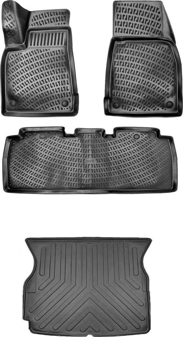 Tesla Model X 5 Koltuklu 2015-2021 3D Havuzlu Paspas ve Bagaj Havuzu Seti Bizymo - Image 1