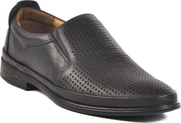 533 Jel Taban Siyah Hakiki Deri Erkek Günlük Ayakkabı - Image 1