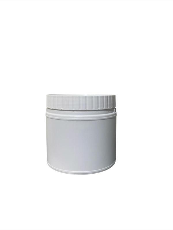 500ml beyaz plastik krem kavanozu kilitli kapak, 12 adet, krem kavanozu, plastik kavanoz,kozmetik kavanoz, kilitli kapak - Image 1