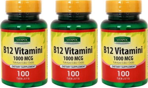 Vitapol Vitamin B12 Vitamini 3x100 Tablet - Image 1