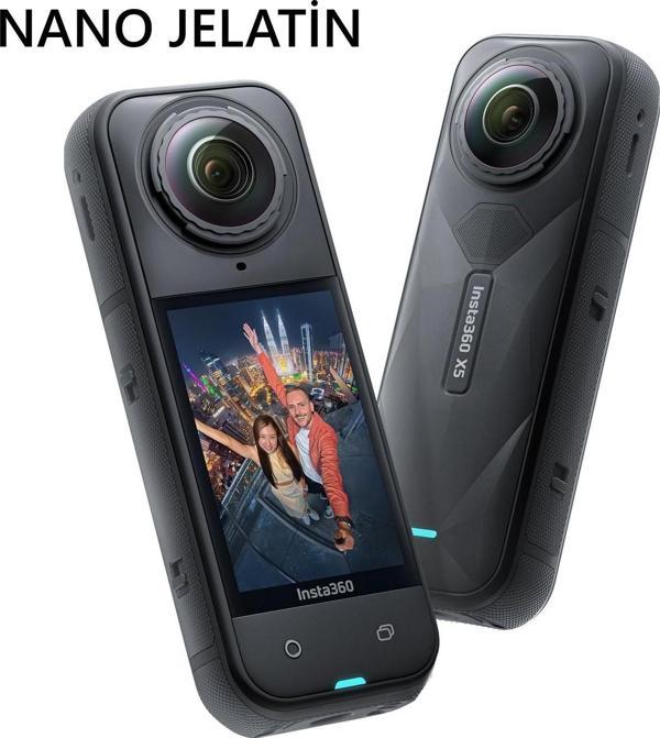 Insta360 X4 Aksiyon Kamera Uyumlu 2 Adet Şeffaf Ekran koruyucu Nano Jelatin - Image 1