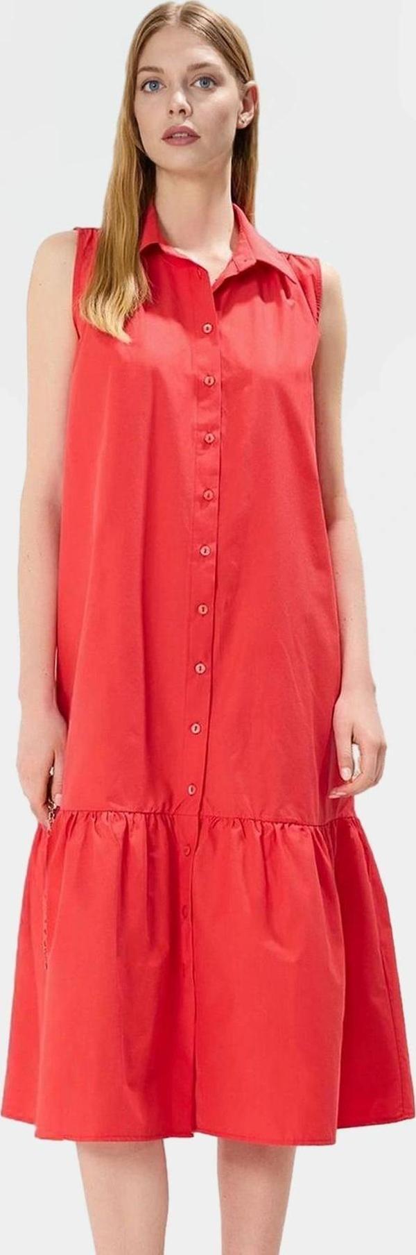 Kadın Midi Boy Terrycotton Dokuma Gömlek Elbise Rahat Günlük Stil Şık Görünüm Özel Tasarım - Image 1