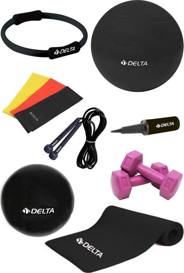 Delta 10 MM Minderli PSS Siyah Full Pilates Seti ( 85 cm - 20 cm ) - Image 1