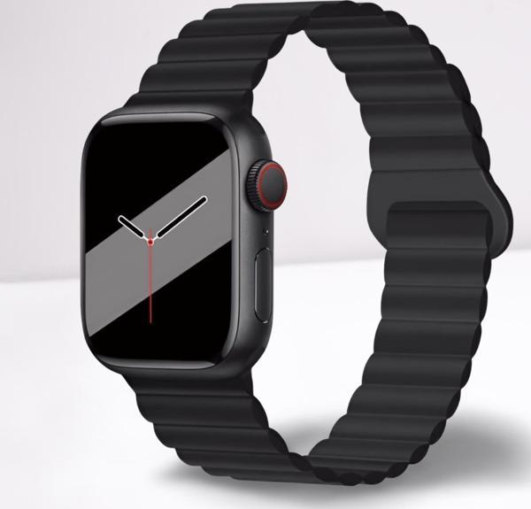 Cosmostech Akıllı Saat Watch için Uyumlu 42MM 44MM 45MM 49MM 1/2/3/4/5/6/se/7/8/ultra Magnetli Kordon ve Kayışı Siyah - Image 1