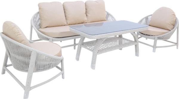 Marise | Üçlü Rattan Bahçe Oturma Grubu | 3+1+1+Sehpalı Bahçe Takımı    - Image 1