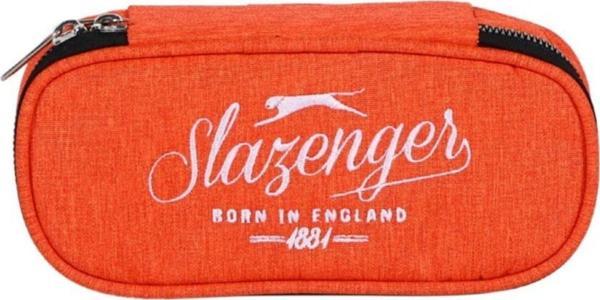 Slazenger Turuncu Nakışlı Kalem Çantası - İki Bölmeli - Image 1