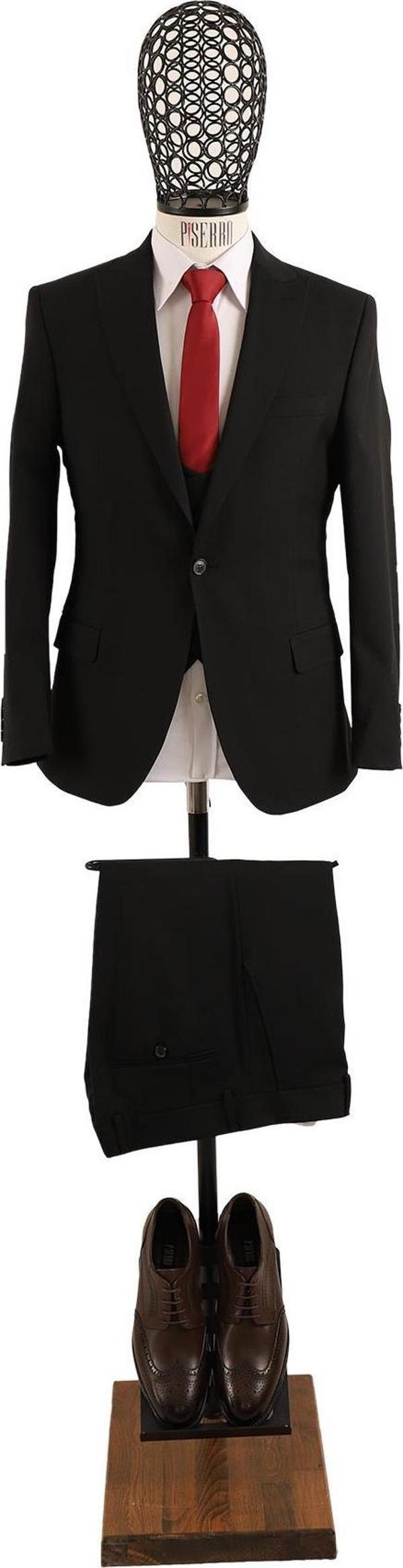 Yelekli Takım Elbise Slim Fit - Image 1