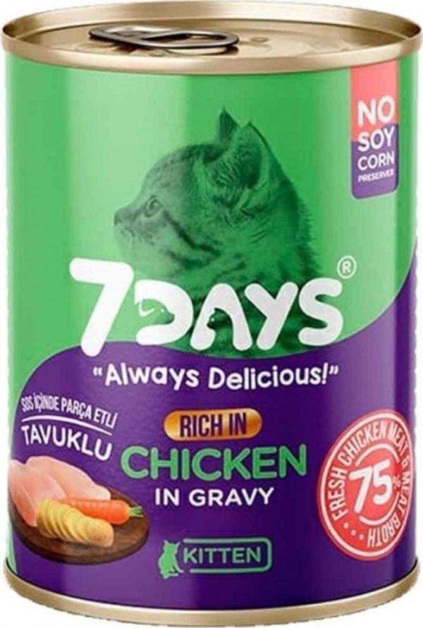 7DAYS 7 Days Tavuklu Yavru Kedi Konserve 415 Gr - Image 1