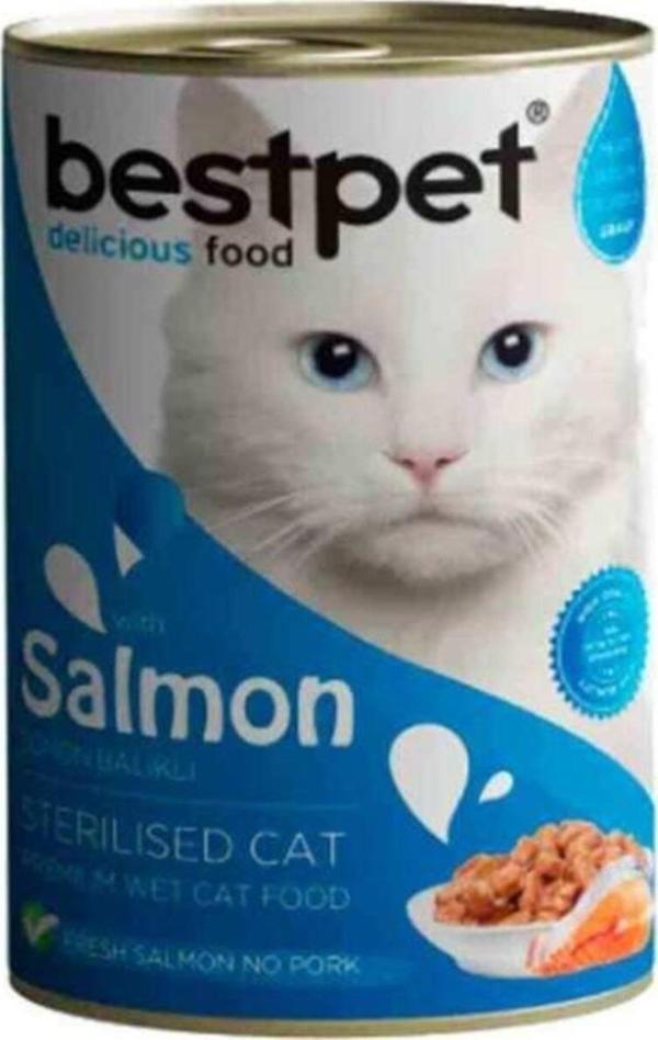 Bestpet Sterilised Somonlu Kısırlaştırılmış Kedi Konservesi 400 gr - Image 1