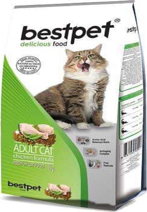 Bestpet Tavuk Etli Ve Pirinçli Yetişkin Kedi Maması 1kg - Image 1