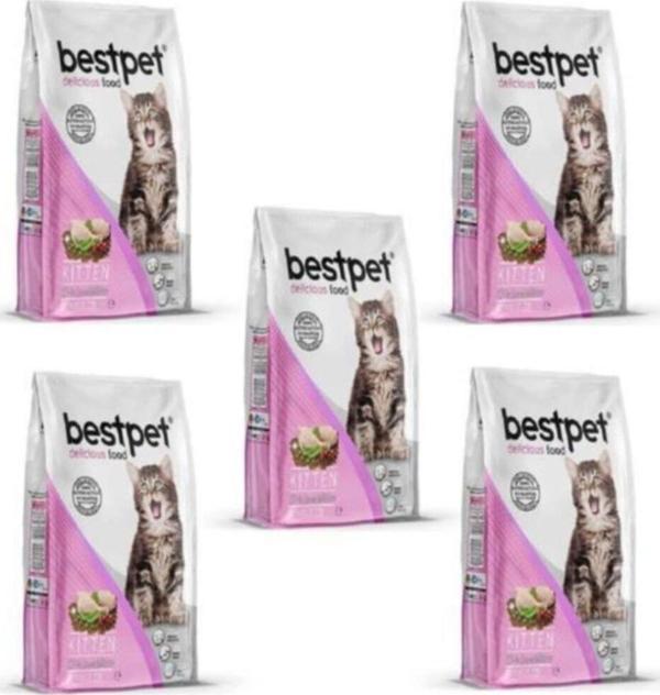 Bestpet Tavuklu ve Pirinçli Yavru Kedi Maması 1kg - 5 Adet - Image 1
