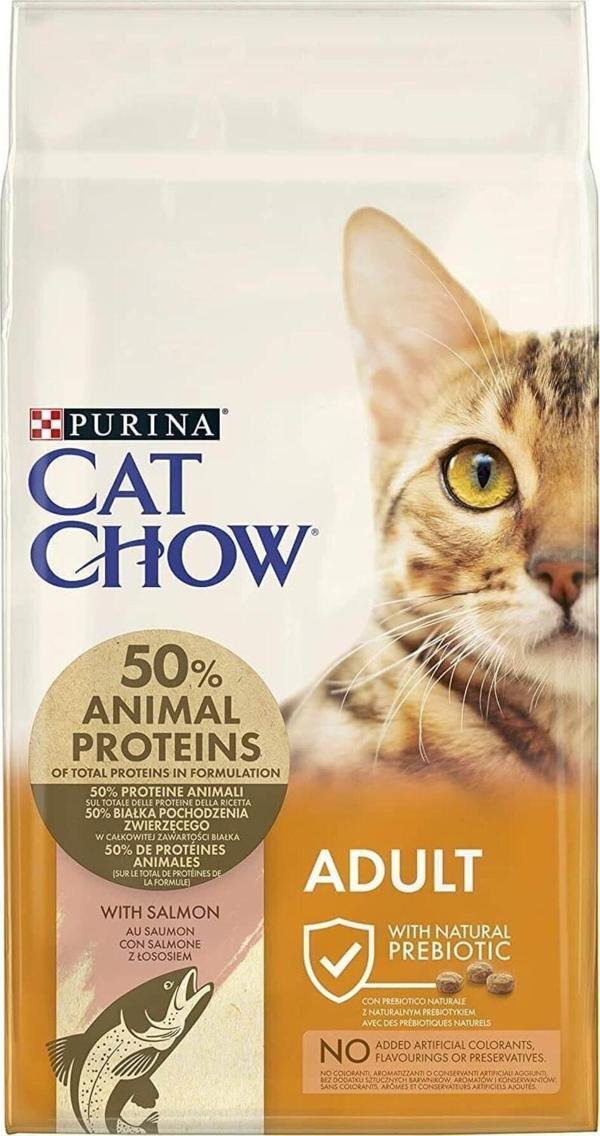 Cat Chow Somonlu Ve Ton Balıklı Yetişkin Kedi Maması 15 Kg (YENİ AMBALAJ) - Image 1