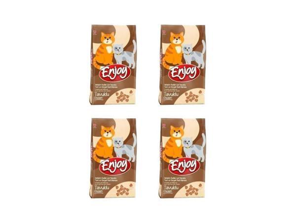 Enjoy Tavuk Etli Yetişkin Kedi Maması 1 Kg 4 Adet - Image 1