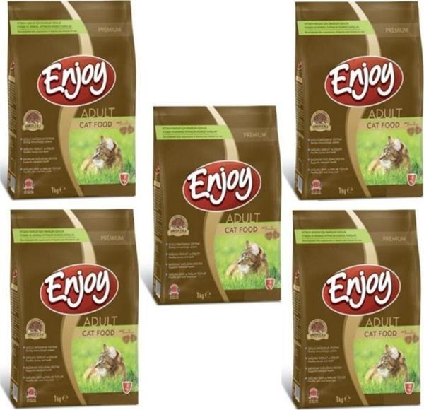 Enjoy Tavuklu 1 kg 5'li Yetişkin Kedi Maması - Image 1