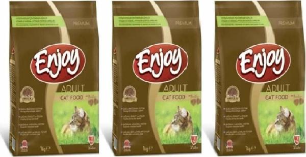 Enjoy Tavuklu Yetişkin Kedi Maması 1 Kg x 3 Adet - Image 1