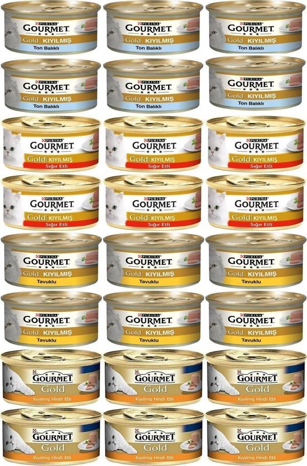 Gourmet Karışık Kıyılmış Konserve Yetişkin Kedi Yaş Maması 24 X 85 G - Image 1