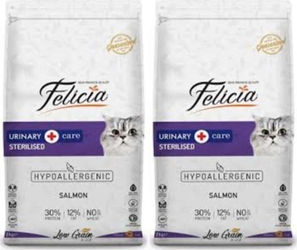Felicia 2 Adet Adult Cat Light & Sterilised Somonlu Kısır Yetişkin Kedi Maması 2 Kg X 2 4 Kg - Image 1