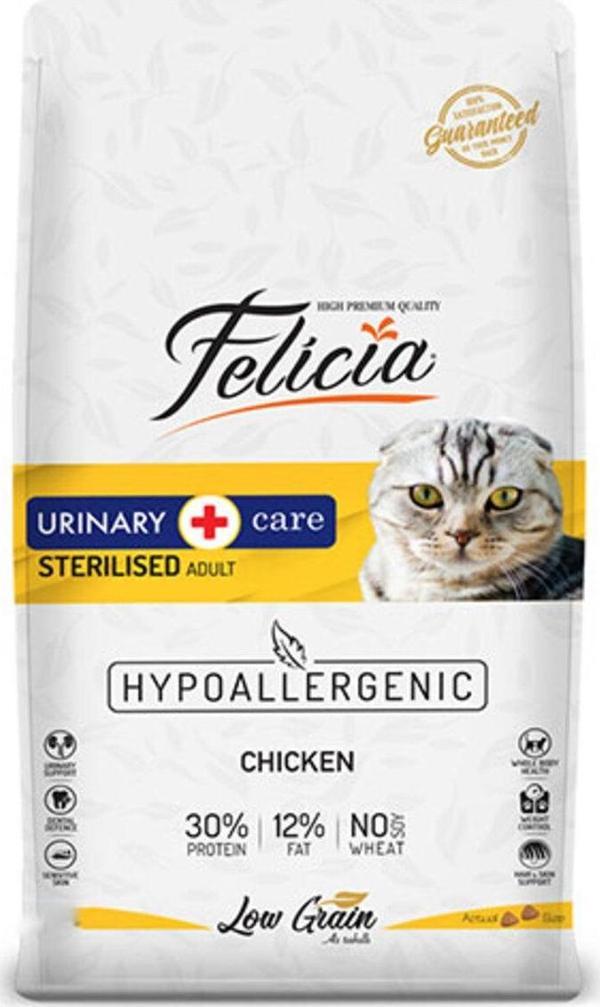 Felicia Hypoallergenic Düşük Tahıllı Tavuklu Sterilised Kısırlaştırılmış Kedi Maması 12 Kg - Image 1