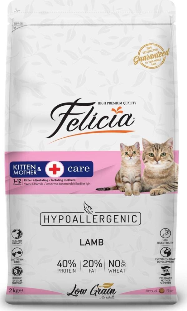 Felicia Mother Kuzu Etli Düşük Tahıllı Yavru Kedi Maması 12 Kg - Image 1