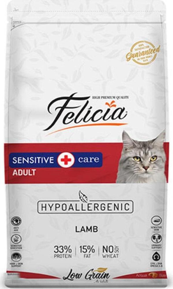 Felicia Yetişkin Kuzu Etli Az Tahıllı Hypoallergenic Kedi Maması 12 Kg - Image 1