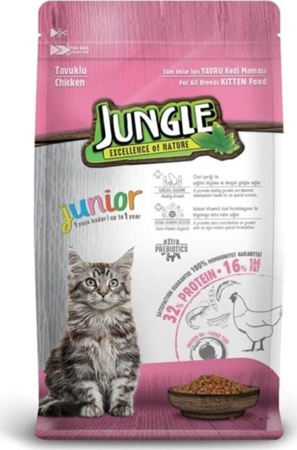 Jungle Tavuklu Yavru Kedi Maması 15 Kg - Image 1