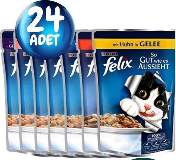 FELiX 24'li Paket Karışık Aromalı Pouch Yaş Mama - Image 1