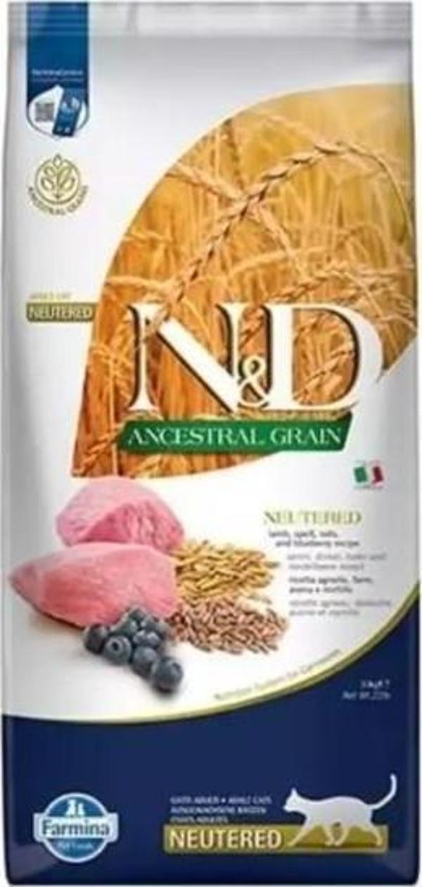 N&D Düşük Tahıllı Kuzu Etli Kısırlaştırılmış Kedi Maması 10 Kg - Image 1