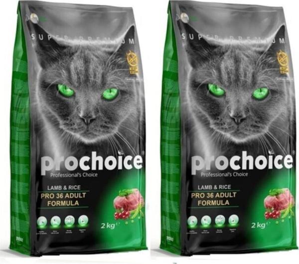 ProChoice Pro 36 Kuzu Ve Pirinçli Yetişkin Kedi Kuru Mama 2kgx2=4 Kg - Image 1