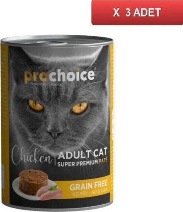 ProChoice Tavuklu Yetişkin Kedi Konservesi 400 Gr (3 Adet) - Image 1