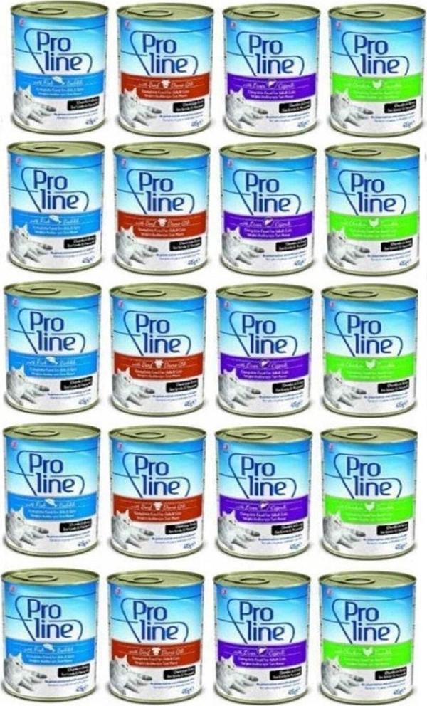 Proline Karışık Kedi Konservesi 4 Çeşit 415 gr x 20 Adet - Image 1