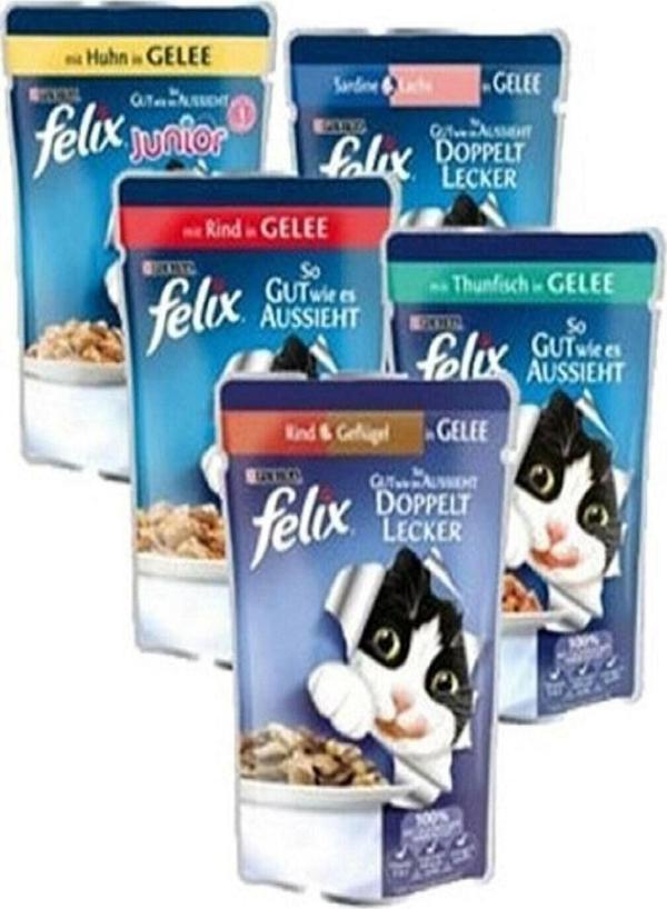 FELiX Yaş Kedi Maması 8 Çeşit 24 Adet - Image 1