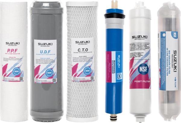 10 Inç Açık Kasa Su Arıtma Cihazı Tam Set (6 Filtre) Detoks Filtre Ilaveli  - Image 1