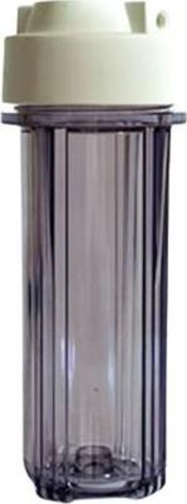 10'' Su Arıtma Cihazı Housing Filtre Kabı - Çift Conta (Açık Kasa Uyumludur) - Şeffaf - Image 1