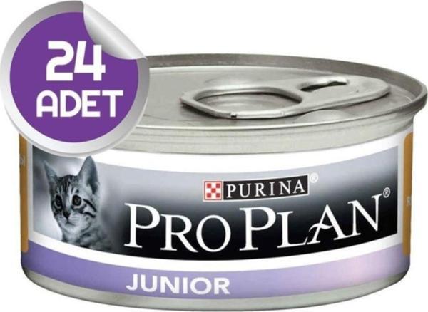 Pro Plan Junior Tavuk Etli Yavru Kedi Konservesi 24 adet X 85 gr - Image 1