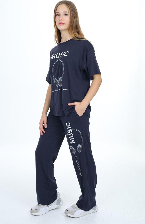 Angelos Gırls Kız Çocuk Kulaklık Baskılı Takım 9-14 Yaş Lx303 - Image 1