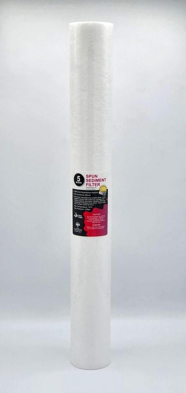 20'' 5 Mikron Pp Spun Sediment Açık Kasa Su Arıtma Filtresi (20'' Housing Uyumlu 1. Aşama Filtre) - Image 1